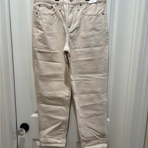 J. Crew Slouchy Boyfriend Jeans in Cream